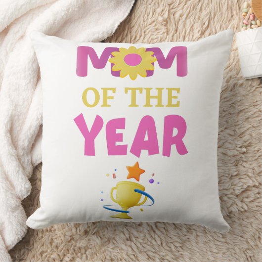 ママ・オブ・ザ・イヤー・ピロー クッション (ブランケット)