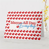 ママ オール デイ ホワイト 折りたたみ グリーティング カード (黄色い花)