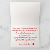 ママ オール デイ ホワイト 折りたたみ グリーティング カード (内部)