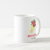 ママ カスタム 出産年 花束 かわいいギフト コーヒーマグカップ (正面右)