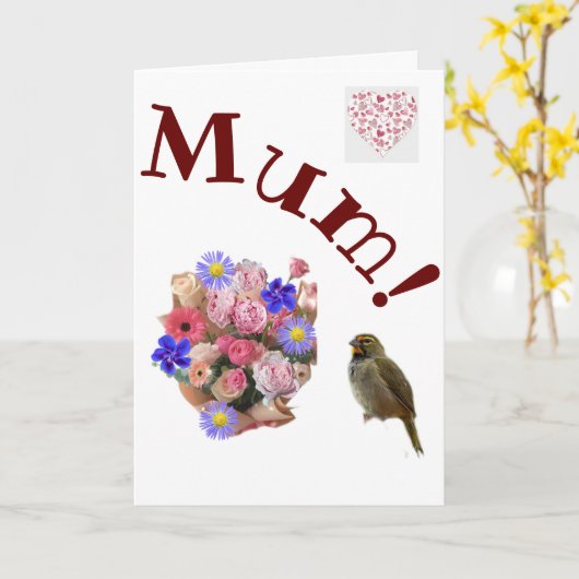 ママ！ カード (黄色い花)