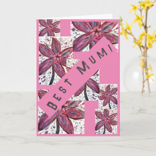 ママ！ カード (黄色い花)