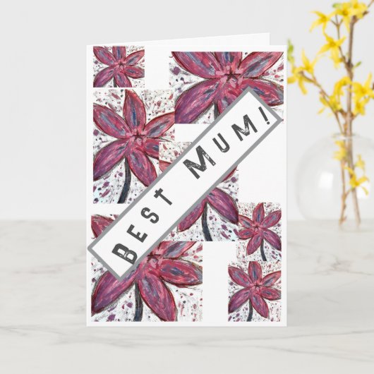 ママ！ カード (黄色い花)