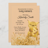 ママ・キャット・ラブ・ベイビー・シャワー 招待状 (正面/裏面)