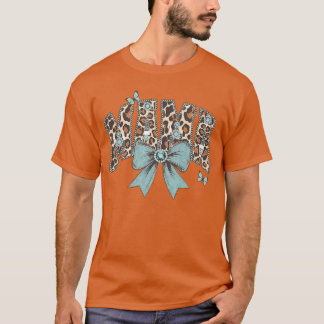 ママ コケット ボウ チーター ヒョウ柄 ママ 母 Tシャツ