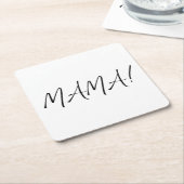 ママ！コースター スクエアペーパーコースター (アングル)