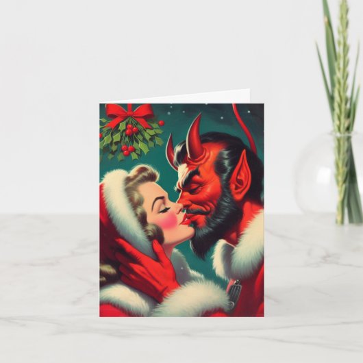 ママ・サタンをキスをする見た カード (正面)