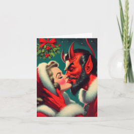 ママ・サタンをキスをする見た カード