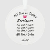 ママ、シスター、フレンド、叔母、先生 オーナメント (裏面)