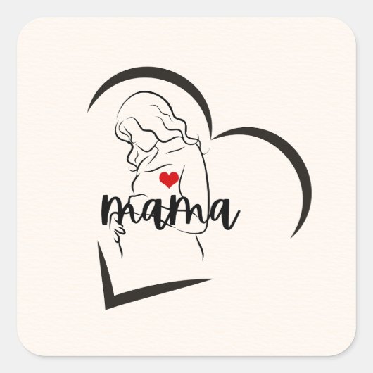 ママ スクエアシール (正面)