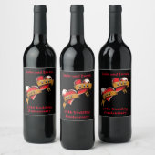 ママ&ダン記念日パーティー ワインラベル (ボトル)