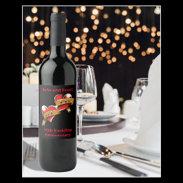 ママ&ダン記念日パーティー ワインラベル