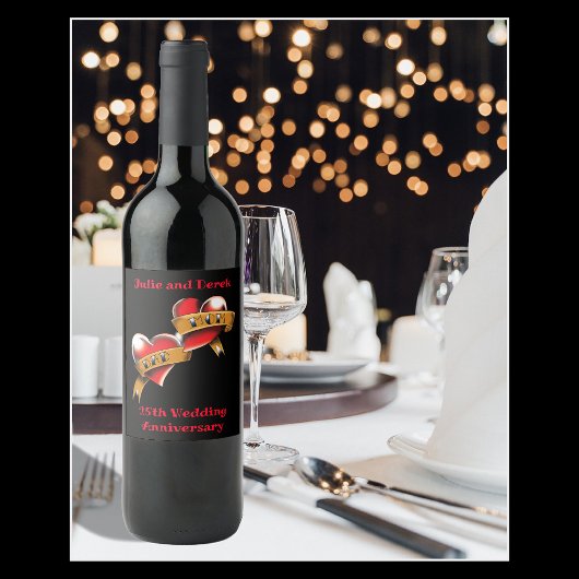 ママ&ダン記念日パーティー ワインラベル