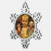 ママ&ツインズ スノーフレークピューターオーナメント (右)