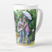 ママ·ネバ警告ー·トゥバ選手 カフェラテマグ (右アングル)