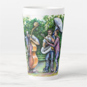 ママ·ネバ警告ー·トゥバ選手 カフェラテマグ (正面)