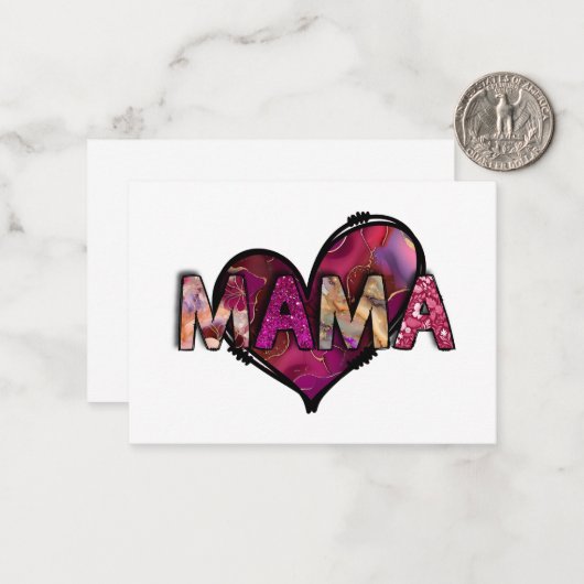 ママ ノートカード (正面/裏面インサイチュ)