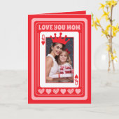 ママ ハートの女王 母の日のパーソナライズ カード (黄色い花)