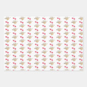 ママ·バ飛んでいるード·オーバー·オブ·ベビーのひなシャワー ラッピングペーパーシート (正面)