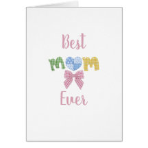 ママ パッチワーク 母の日 誕生日 グリーティング カード