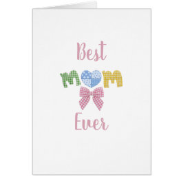 ママ パッチワーク 母の日 誕生日 グリーティング カード