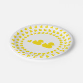 ママ、パパ、およびベビーゴムダック ペーパープレート (アングル)