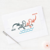 ママ/パパ 長方形シール (封筒)