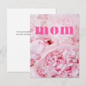 ママ ピンクのバラ フラットカード ノートカード (正面/裏面)