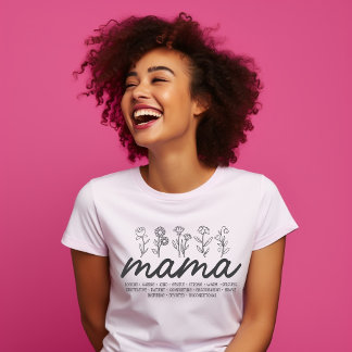 ママ フラワーズ 聖書の言葉 母の日ギフト Tシャツ