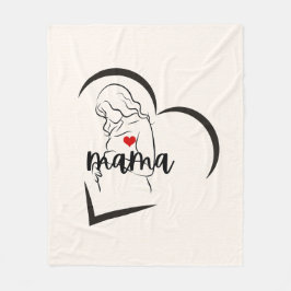 ママ フリースブランケット