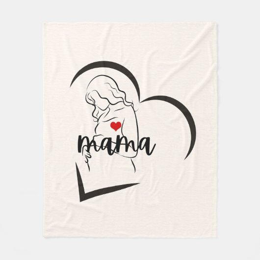 ママ フリースブランケット (正面)