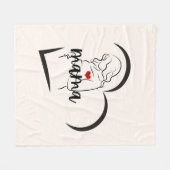 ママ フリースブランケット (正面(横))