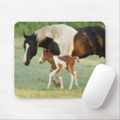 ママ&フ生まれたばかりのィリ絵を描ー マウスパッド (マウス)