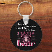 ママ・ベアーと一緒に遊ぶな キーホルダー (正面)