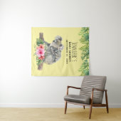 ママ＆ベイビー コアラ クマ かわいい 水彩 赤ちゃんシャワー タペストリー (インサイチュ(横))