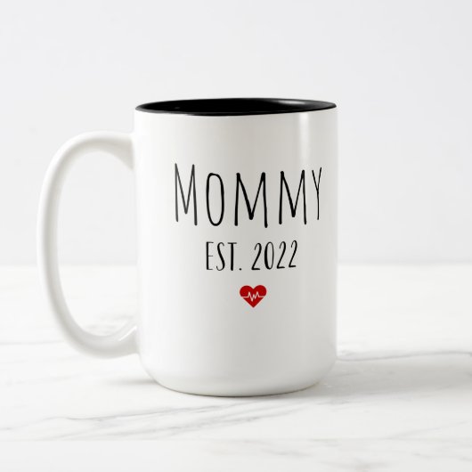 ママ・ベスト2022新しい母の最初の母の日 ツートーンマグカップ (左)