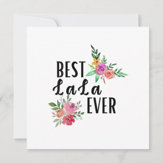 ママ ベスト ララ エバー バースデー 招待状 (正面)