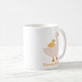 ママ&ベビーかわいいアヒルパーソナライズされたマッチングファミリー コーヒーマグカップ (正面右)