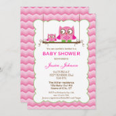 ママ&ベビーオールズガールベビーシャワー招待状 招待状 (正面/裏面)