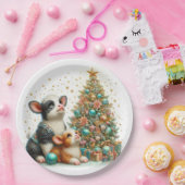 ママ&ベビーカウパステルクリスマス ペーパープレート (パーティー)