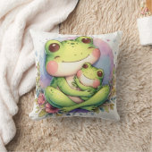 ママ&ベビーカエル クッション (ブランケット)