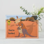 ママ&ベビーカンガルーインザアウトバック招待状 招待状 (スタンド正面)