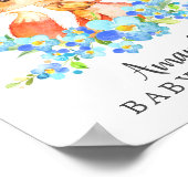 ママ&ベビーキツネウェルカムベビーシャワーポスター ポスター (角)