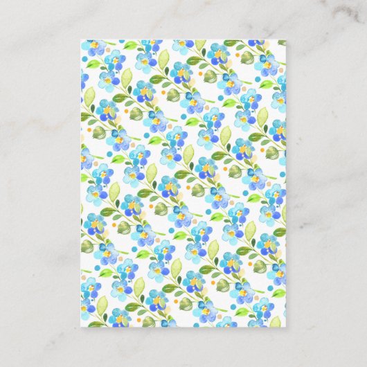 ママ&ベビーキツネシャワーおむつラッフルチケット エンクロージャーカード (裏面)