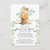 ママ&ベビーキツネベビーシャワーベビーカード帳 エンクロージャーカード (正面)