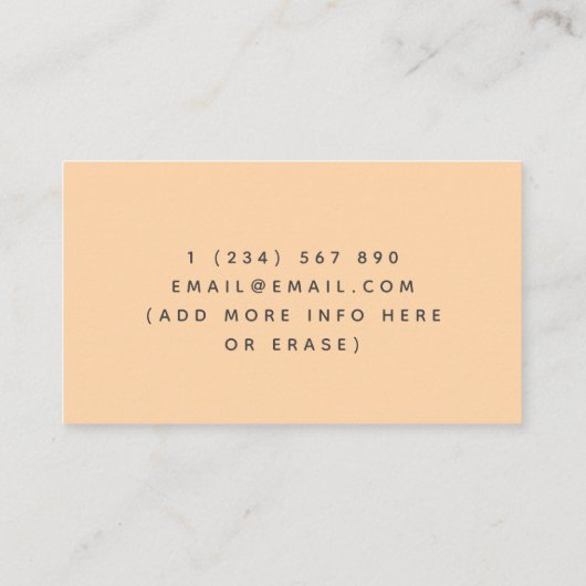 ママ&ベビーキラフェベビーシッターかわいい甘い 名刺 (裏面)