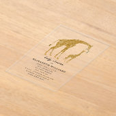 ママ&ベビーキレーフニュートラルベビーシャワー招待状 アクリル招待状 (レイダウン)