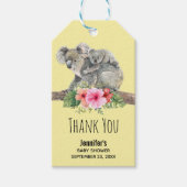 ママ&ベビーコアラ可愛い水彩赤ちゃんシャワー ギフトタグ (正面)