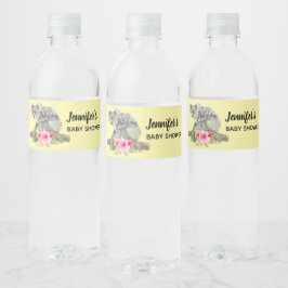 ママ&ベビーコアラ可愛い水彩赤ちゃんシャワー ペットボトルラベル