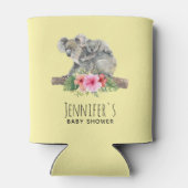 ママ&ベビーコアラ可愛い水彩赤ちゃんシャワー 缶クーラー (裏面)